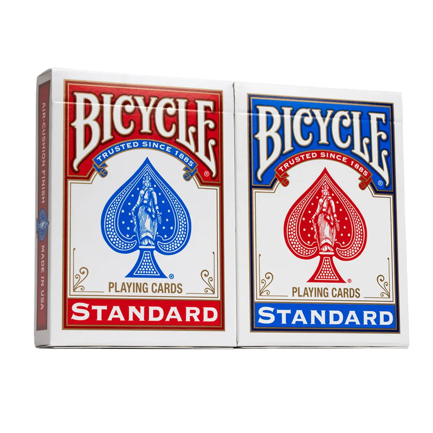 Bicycle Standards Rider Back design blue and red tuck box from Poker Supplies UK
