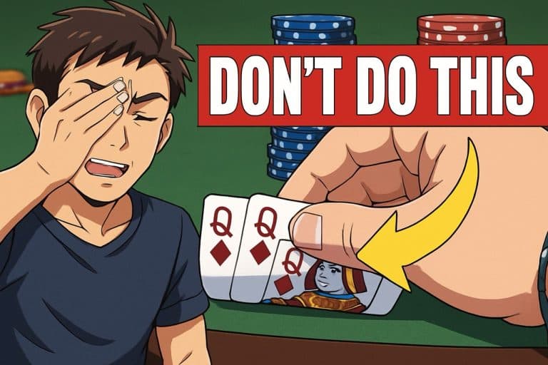 graphic highlighting 5 of the most common hands poker players screw up
